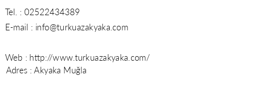 Turkuaz Akyaka Apart Hotel telefon numaralar, faks, e-mail, posta adresi ve iletiim bilgileri